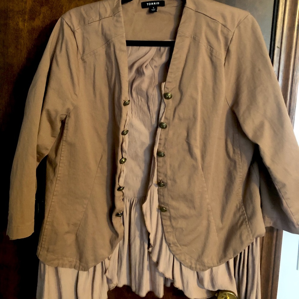 Torrid Plus Size Fashion Jacket Blazer w Buttons